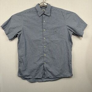 Lacoste 44 (XL) Men's Short Sleeve‎ Striped Shirt With Pocket